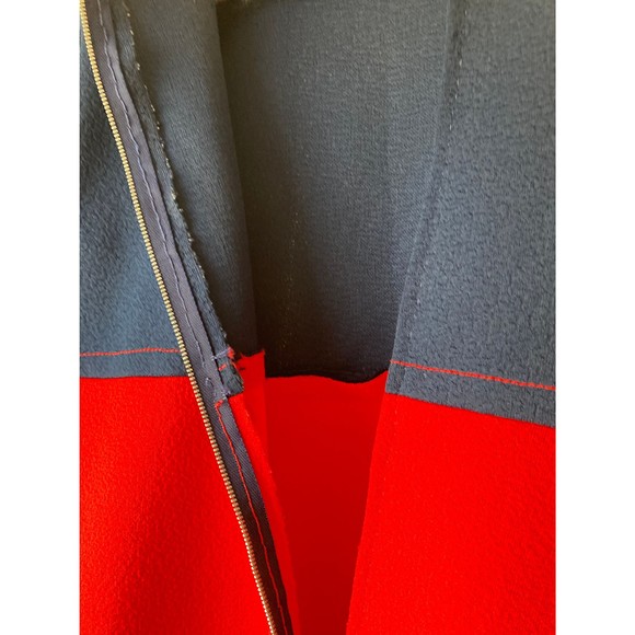 Mini Dress Handmade Mini Dress Red and Blue - Picture 4 of 4